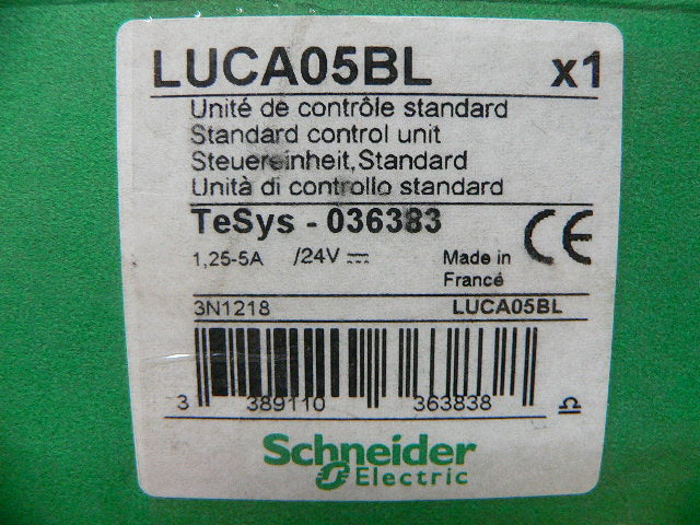 Relè Termico Schneider Electric LUCA05BL - 24V, 1.25A-5A - Nuovo Di Magazzino